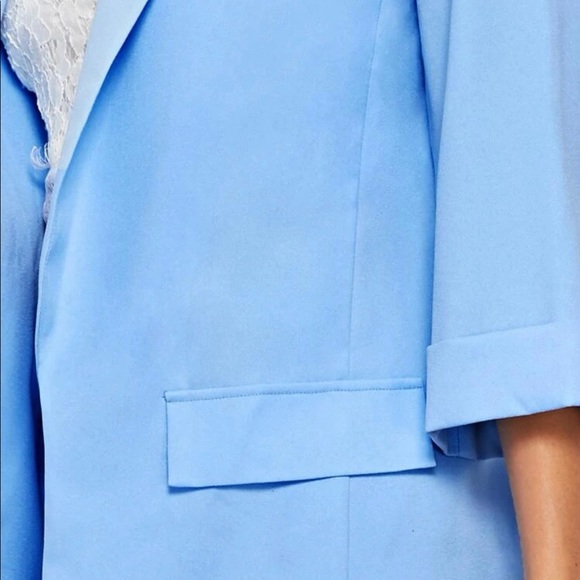 Roll up Sleeve Blazer and Straight Leg Cropped Pants for Women. Brand New - Picture 4 of 4